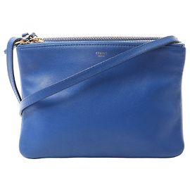 Céline Borsa a tracolla piccola Trio in pelle Celine in blu Grigio