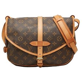 Borsa a tracolla Louis Vuitton Monogram Saumur 30 Marrone
