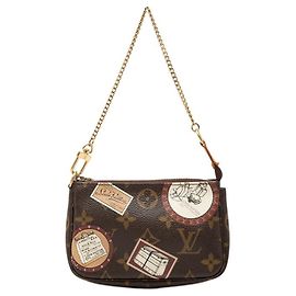 Louis Vuitton Monogram Patch Mini Pochette Accessoires Marron
