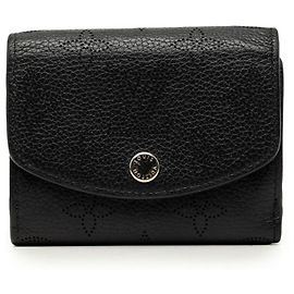 Louis Vuitton Monogram Mahina Portefeuille Iris XS Tri-fold Wallet Black