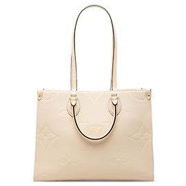 Sac à main Louis Vuitton Monogram Empreinte OnTheGo MM Écru
