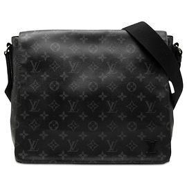 Louis Vuitton Monogram Eclipse District MM NM Umhängetasche Schwarz