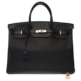 Hermès Borsa HERMES Birkin 40 in Pelle Nera - 103751 Nero