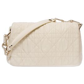 Sac DIOR Dior Caro en Cuir Blanc - 103695 Blanc