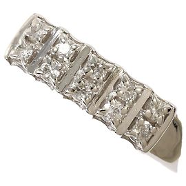 Autre Marque PT900 Platinum Band Ring with Diamond Other