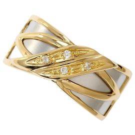 Autre Marque PT900 Platinum and 18K Yellow Gold Band Ring Golden Other