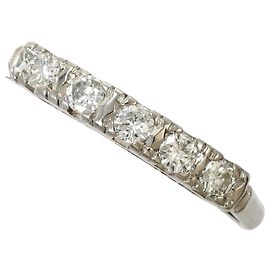 Autre Marque Platinum Band Ring with Diamond Other