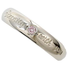 Autre Marque Platinring mit rosa Diamant Pink Andere