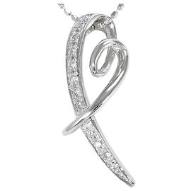 Autre Marque Collier en or blanc 18K avec diamant Doré