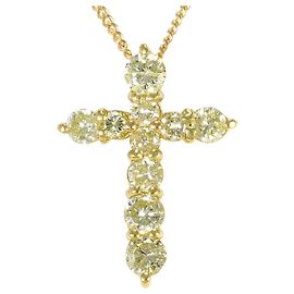 Autre Marque Collier en or jaune 18K avec diamant Doré