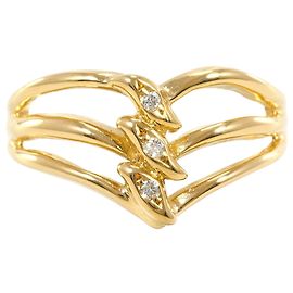 Autre Marque 18K Gelbgold-Ring mit Diamant Golden