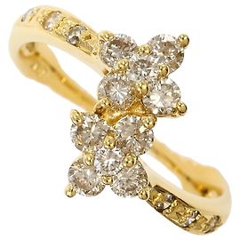 Autre Marque 18K Gelbgold-Ring mit Diamant Golden