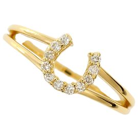 Autre Marque 18K Gelbgold-Ring mit Diamant Golden