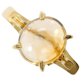 Autre Marque 18K Gelbgold-Ring mit Opal Golden