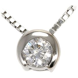Autre Marque Colar de ouro branco 14K com diamante Dourado