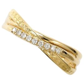 Autre Marque 10K Gelbgold-Ring mit Diamant Golden