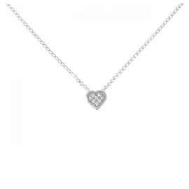 Autre Marque Colar de ouro branco 10K e diamantes Prata