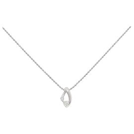 Autre Marque Collana con Diamanti Pt900/Pt850 Argento