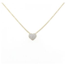 Autre Marque Collier Cœur Diamant Au750 Doré