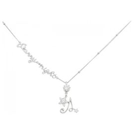 Autre Marque Diamant-Halskette PT900 PT850 Silber