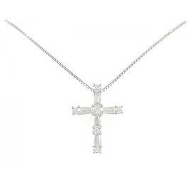 Autre Marque Collana con Diamanti Pt900/Pt850 Argento