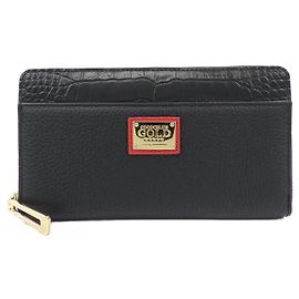 Autre Marque Cartera larga de cuero COCOCELUX GOLD Negro