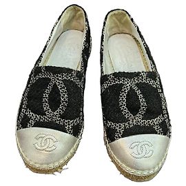 Chanel Espadrilles Black White