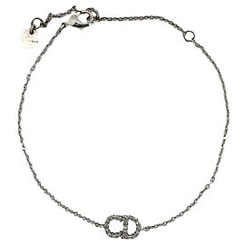 Christian Dior CD Logo Motiv Armband Silber