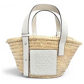 Bolsa cesta Loewe em couro branco Anagram Branco