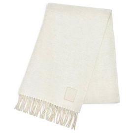 Echarpe de lã e cashmere Loewe Bege Cru