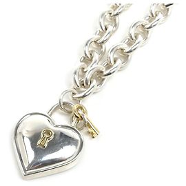 Collana Cuore a Lucchetto in Argento Sterling e Oro Giallo 18K di Tiffany & Co. Altro