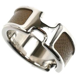 Hermès Hermes GP Leather Olympe PM Ring Silvery Taupe