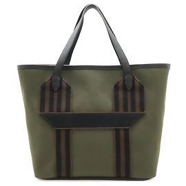 Tote Hermès Green Toile Militaire e Clemence Verde Verde oliva