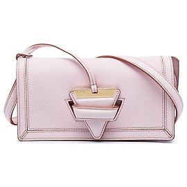 Carteira LOEWE Barcelona em couro de bezerro granulado rosa com alça Rosa