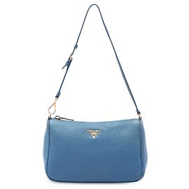 Pochette Prada Blue Vitello Daino Bleu