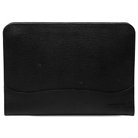 Burberry Black Calf Leather Clutch Black
