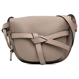 LOEWE Beige Small Leather Gate Crossbody Beige