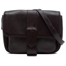 Borsa a tracolla Saint Laurent in pelle marrone Marrone Marrone scuro