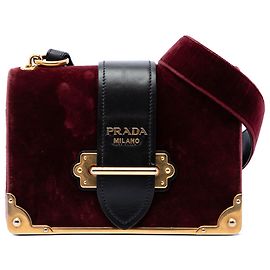 Borsa a tracolla Prada Red Velvet Cahier Rosso Altro
