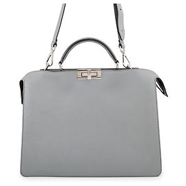 Bolsa de couro Fendi Peekaboo I.U Medium Marrom