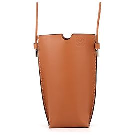 Bolsa de ombro em couro marrom Loewe Marrom