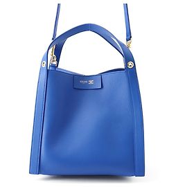 Céline Bolsa de couro Cubo Celine Azul