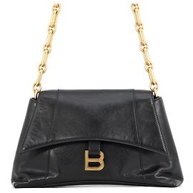 Balenciaga Chain Shoulder Bag Downtown Medium Black
