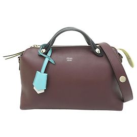 Fendi By The Way Women's Handbag Black Dark red Yellow