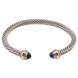 Pulsera David Yurman Cable Flex de Ónix azul en Plata de Ley Plata Metálico