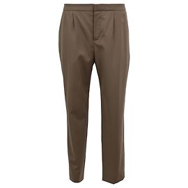 Pantaloni dritti Chloé in lana marrone Marrone Rosso