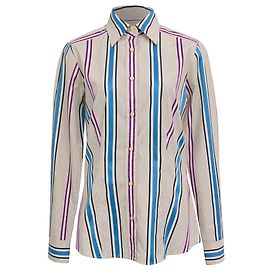 Camicia con bottoni a righe Etro in cotone multicolore Multicolore