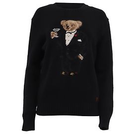 Schwarzer Martini Bear Wollpullover von Polo Ralph Lauren Schwarz