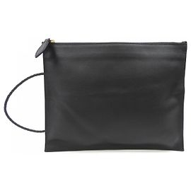 Autre Marque Bolsa de couro Baldrini Preto