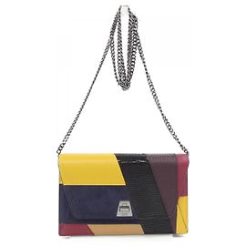 Autre Marque Bolsa Envelope Akris Anouk Preto Azul Amarelo Azul marinho
